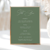 Menü "Classic Sage Green Wedding Bar" Poster