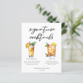 Menü "Cocktails" für Hochzeiten (Stehend Vorderseite)