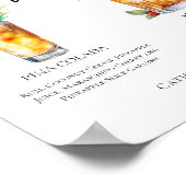Menü "Cocktails" für Hochzeiten Poster (Ecke)