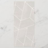 Menü "Creme Watercolor Geometric Gala" Menükarte (Rückseite)