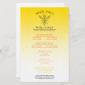 Menü "Custom Apiary Honey" (Vorne/Hinten)