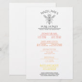 Menü "Custom Apiary Honey" (Vorne/Hinten)