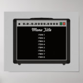 Menü "Custom Guitar Amplifier Rock and Roll" Poster (Vorne)