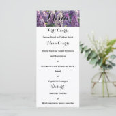 Menü "Custom Lavender Blume Wedding" Menükarte (Stehend Vorderseite)