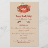 Menü "Custom Watercolor Pumpkin Erntedank Brown" (Vorderseite)