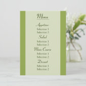 Menü "Custom White Daisy Wedeption Dinner" Menükarte (Stehend Vorderseite)