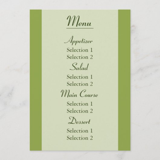 Menü "Custom White Daisy Wedeption Dinner" Menükarte (Vorderseite)