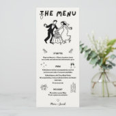 Menü der Einladung – Sanfte Hochzeit (Stehend Vorderseite)