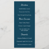 Menü der kleinen Helfer des Weihnachtsmanns Menükarte (Rückseite)