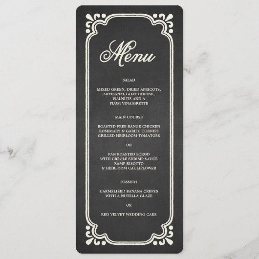 Menü der Tafel-Gewerkschafts-| Menükarte (Vorderseite)