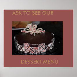 MENÜ DESSERT CAKES ART POSTER