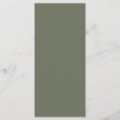 Menü "Diagonal Moss Green Custom" Menükarte (Rückseite)