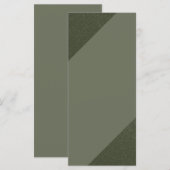 Menü "Diagonal Moss Green Custom" Menükarte (Vorne/Hinten)