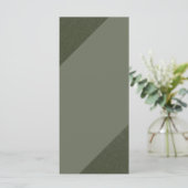 Menü "Diagonal Moss Green Custom" Menükarte (Stehend Vorderseite)