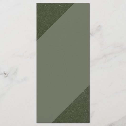 Menü "Diagonal Moss Green Custom" Menükarte (Vorderseite)