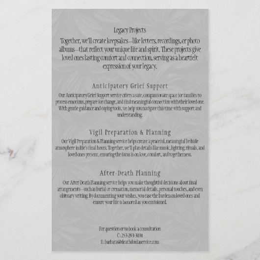 Menü "Dienste" (Hinten)