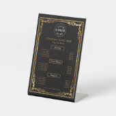 Menü "Dienste" Liste benutzerdefinierbares Pedesta Sockelschild (Vorderseite)