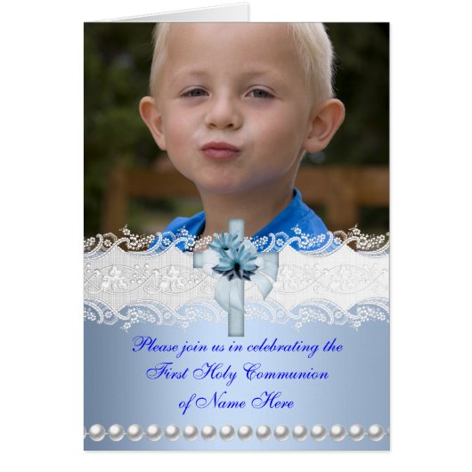 Menü Dinner Card Erste heilige Kommunion (Vorne)