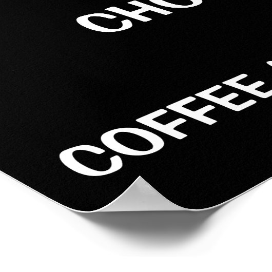 Menü DIY Schwarzweiß-Party Poster (Ecke)