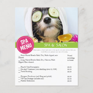 Menü "Dog Grooming Wellness-Center Services"