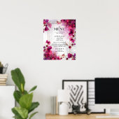 Menü & Drink Fuchsia Verzauberung: Wasserfarbe Poster (Heimbüro)