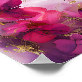 Menü & Drink Fuchsia Verzauberung: Wasserfarbe Poster (Ecke)
