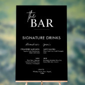 Menü "Drinks" der Black Wedding Signature Bar Acrylschild (Neutral)