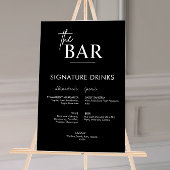 Menü "Drinks" der Black Wedding Signature Bar Acrylschild