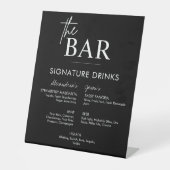 Menü "Drinks" der Black Wedding Signature Bar Sockelschild (Vorderseite)