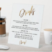 Menü "Drinks" für die einfache Goldhandschrift Sockelschild (In Situ)