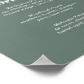 Menü "Drinks" im Bereich "Fern Botanisches Holz" Poster (Ecke)