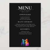 🌈 MENU + DRINKS Purrfectly Yours: A Rainbow Love Menükarte (Vorderseite)
