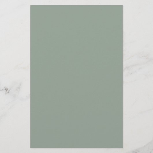 Menü "Elegantsage Green Calligraphy Monogram" (Rückseite)