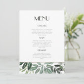 Menü "Emerald Forest" Einladung (Stehend Vorderseite)