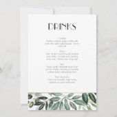 Menü "Emerald Forest" Einladung (Rückseite)