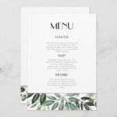 Menü "Emerald Forest" Einladung (Vorne/Hinten)