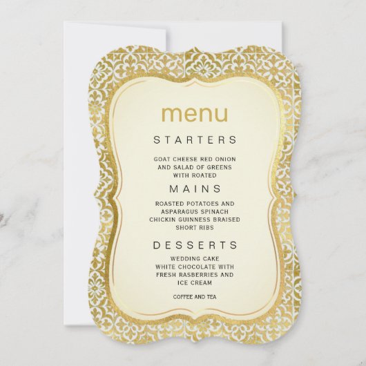 Menü "Enchanted Garden Gate Wedding" Einladung (Vorderseite)