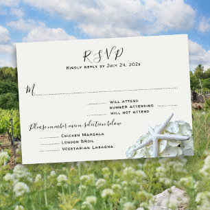 Menü "Entrées RSVP Card" des Seaside Garden Guest Karte