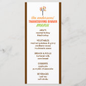 Menü "Erntedank Autumn Tree" Menükarte (Vorderseite)