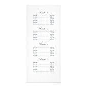 Menü "Floral Beauty Face Salon Price List (Hinten)