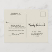 Menü "Floral Cream" UAWG Postkarte (Rückseite)