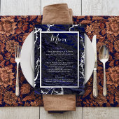 Menü "Foil & Navy Blue Wedding Food and Drinks" Folieneinladung