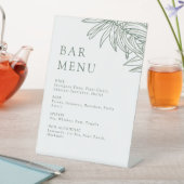 Menü "Forest Green Simple Botanic Bar Menu" Sockelschild (In Situ)