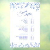 Menü "French Blue Wildblumen Services" Fensteraufkleber (Blatt 3)