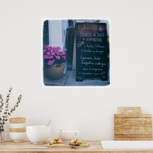 Menü "French Chalkboard" Poster (Küche)