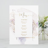 Menü für Aquarellmuster Menükarte (Stehend Vorderseite)