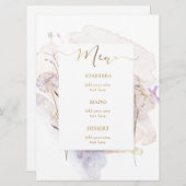 Menü für Aquarellmuster Menükarte (Vorne/Hinten)