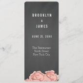 Menü für benutzerdefinierte Blumenkhalkartentafeln Menükarte (Rückseite)