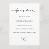 Menü für benutzerdefinierte Flachbildschirme Menükarte (Vorderseite)