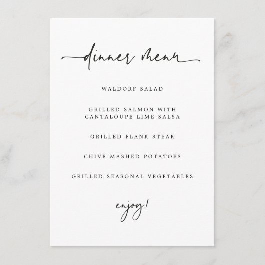 Menü für benutzerdefinierte Flachbildschirme Menükarte (Vorderseite)